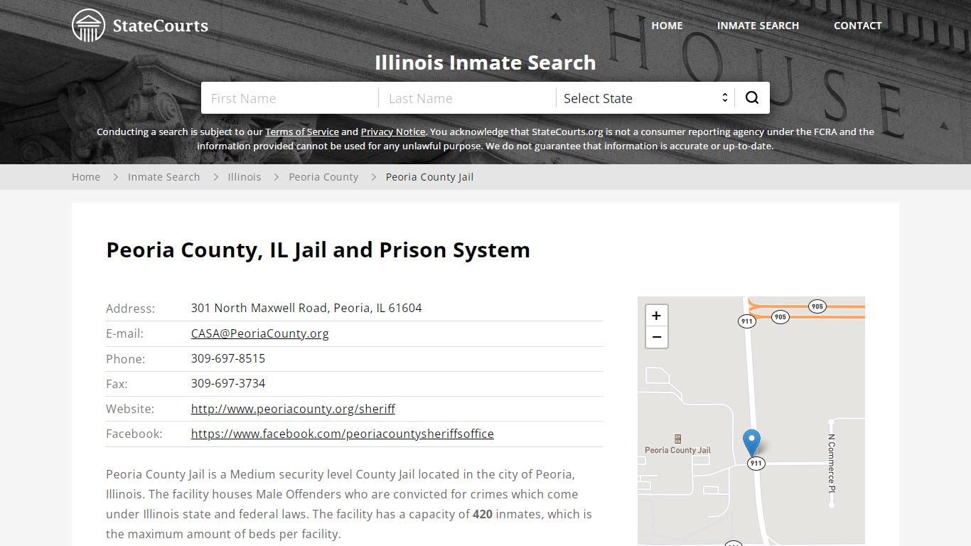 Peoria County Jail Inmate Records Search, Illinois - StateCourts